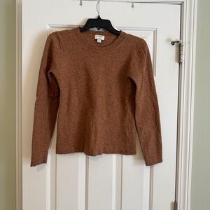 Xs/S J Crew warm brown cotton/wool blend sweater